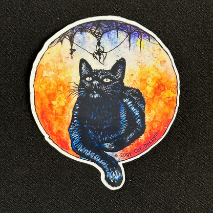 Black Cat Stickers by Edgy Cat Designs