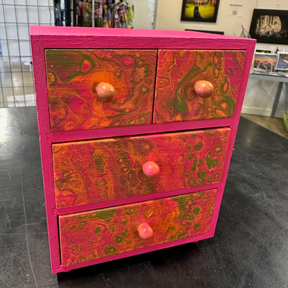 Jewelry Box/Desk Organizer (Pink/Orange)