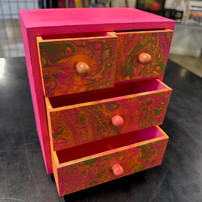 Jewelry Box/Desk Organizer (Pink/Orange)