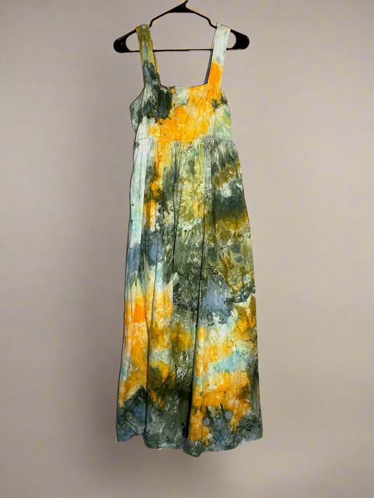 Tie-Dye Long Cotton-lined Dress (size Small)