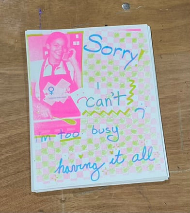 Sorry, I Can't - Risograph Print