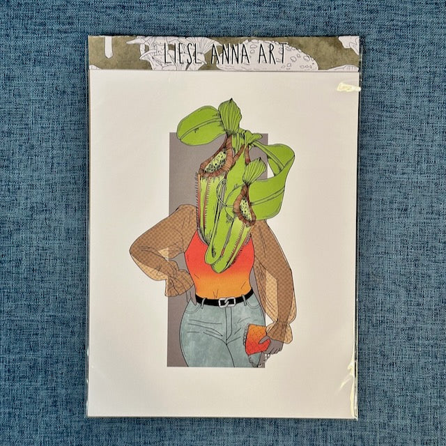 8.5 x 11 Print - from the Pleople Series (Plant People) - #6