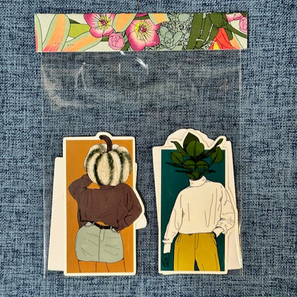 Pack of 4 Stickers - from the Pleople Series (Plant People) - Pack #2