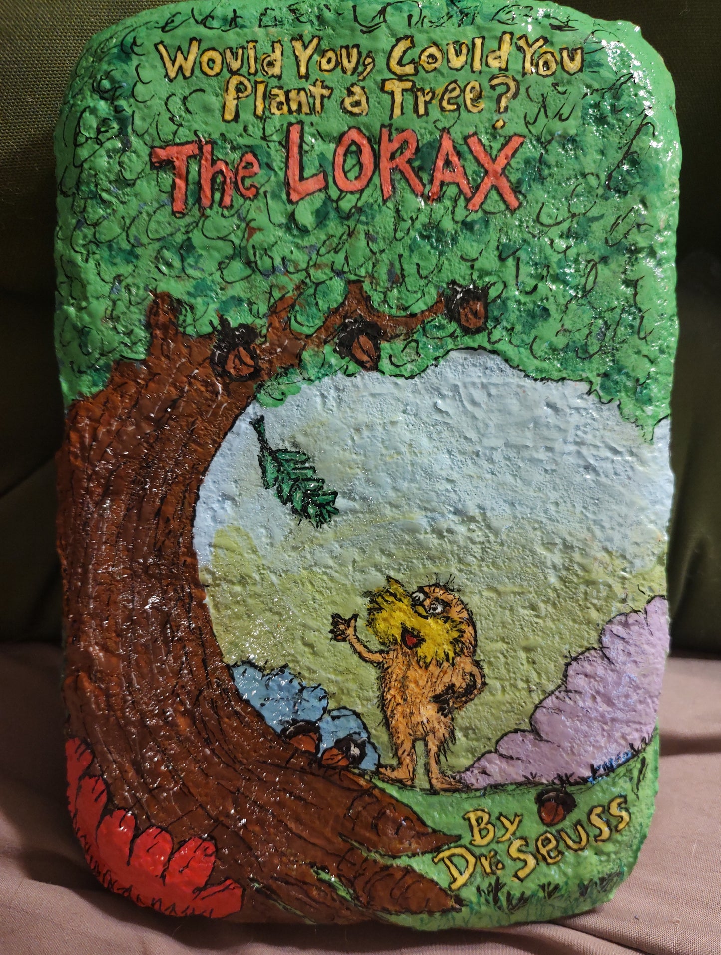 The Lorax by Dr. Suess - Painted Outdoor Paver