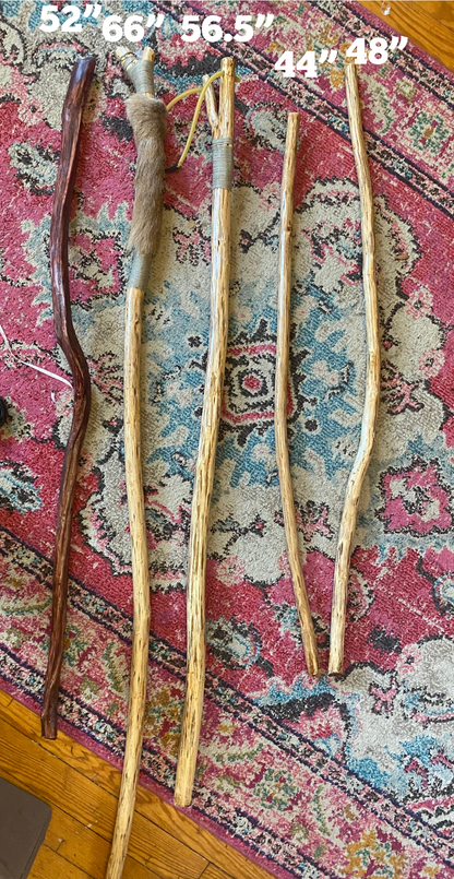 56.5" Crepe Myrtle Walking Stick and Slingshot