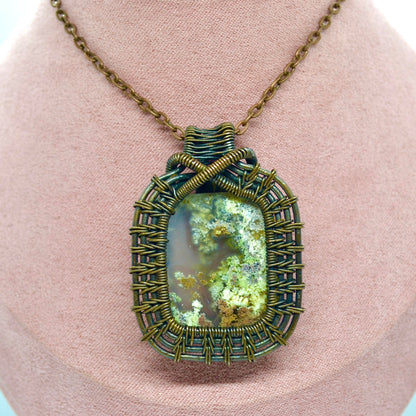 "Mossy Garden" - Wire Wrapped Pendant