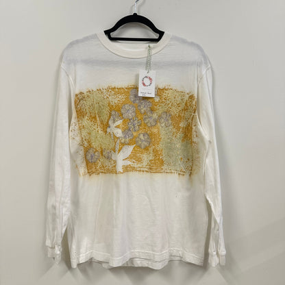 Flower Dyed Long Sleeve Shirt - Created with Geranium and Fennel