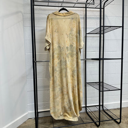 Flower Dyed Long Dress - Created with Hibiscus, Cosmos and Black Walnut