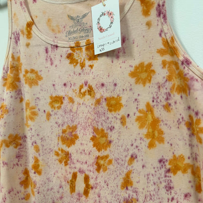 Flower Dyed Tank Top - Created with Coreopsis and Cochineal