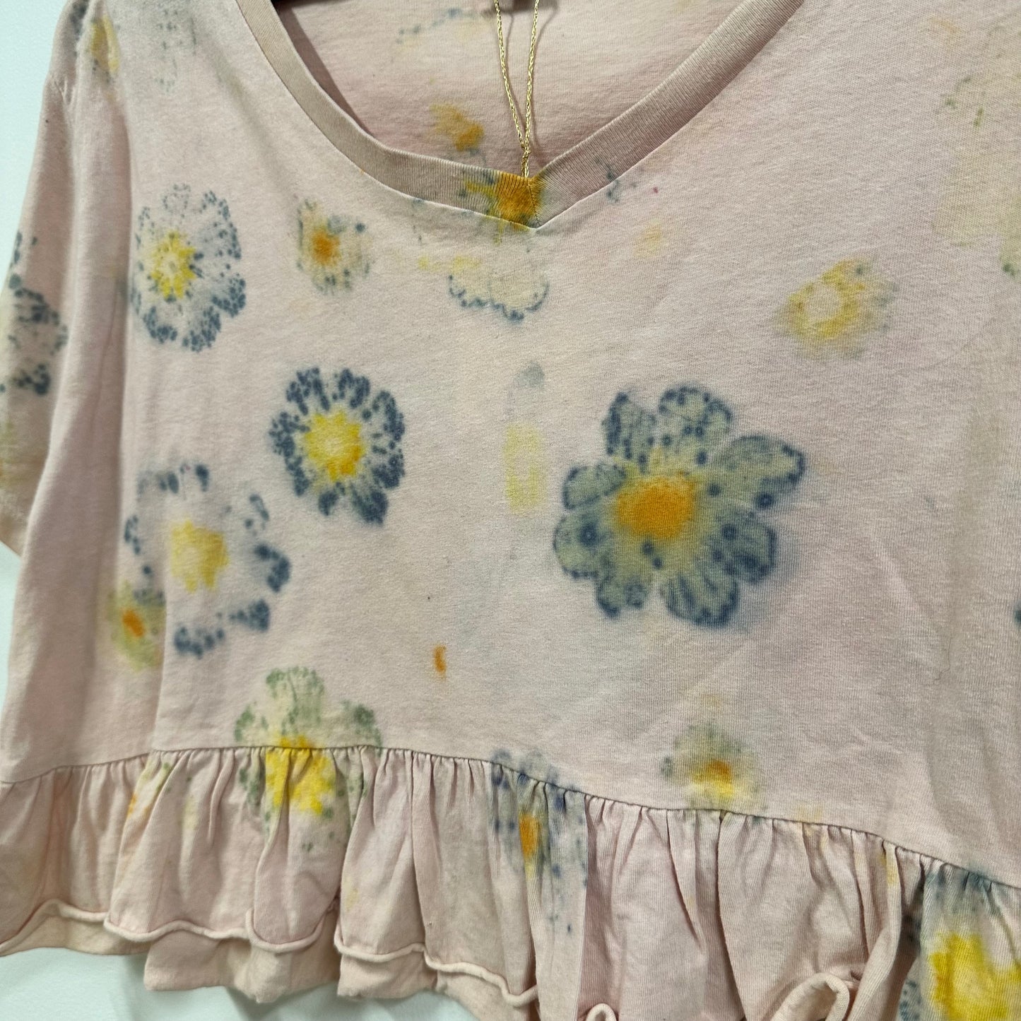 Flower Dyed Shirt - Created with Cosmos and Avocado