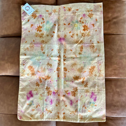 Flower Dyed Pillowcase - Vintage Linen