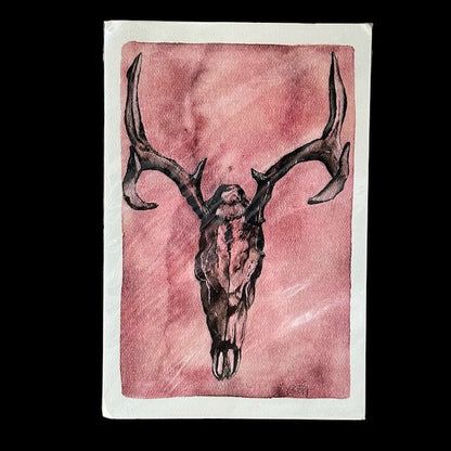 Antlers (watercolor print)