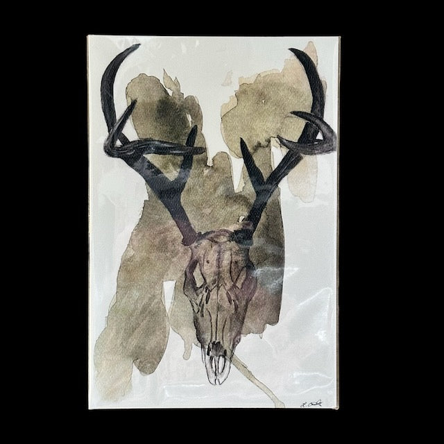 Antlers (watercolor print)