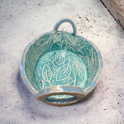 Pottery Casserole-style Dish in Greens