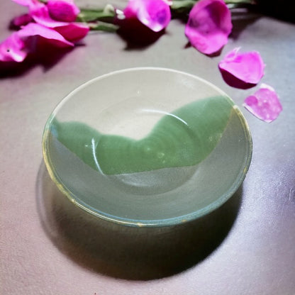 Pottery Dish in Greens