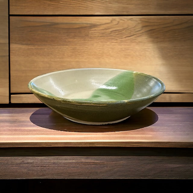 Pottery Dish in Greens