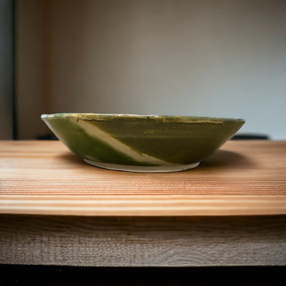 Pottery Dish in Greens