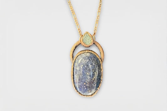 "Labradorite Leaves" - Necklace