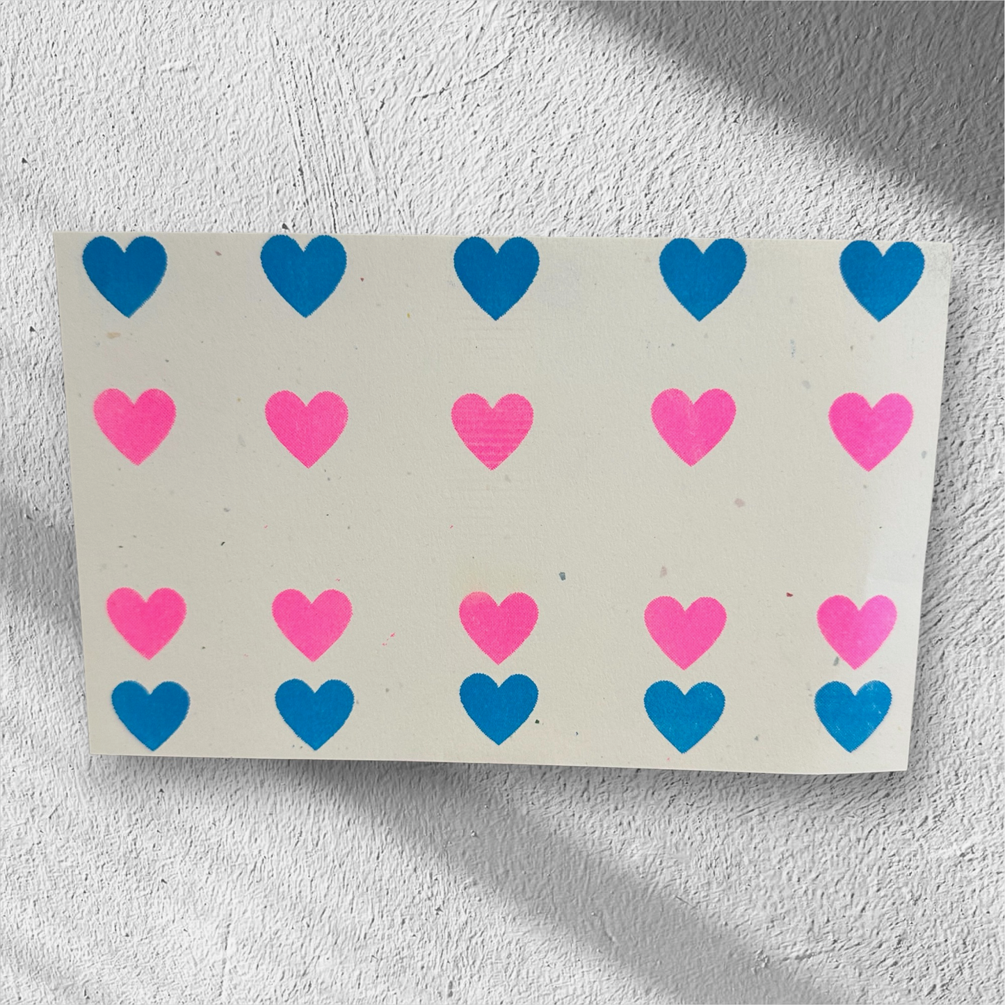 Hearts Risograph Print (4 x 7.5")