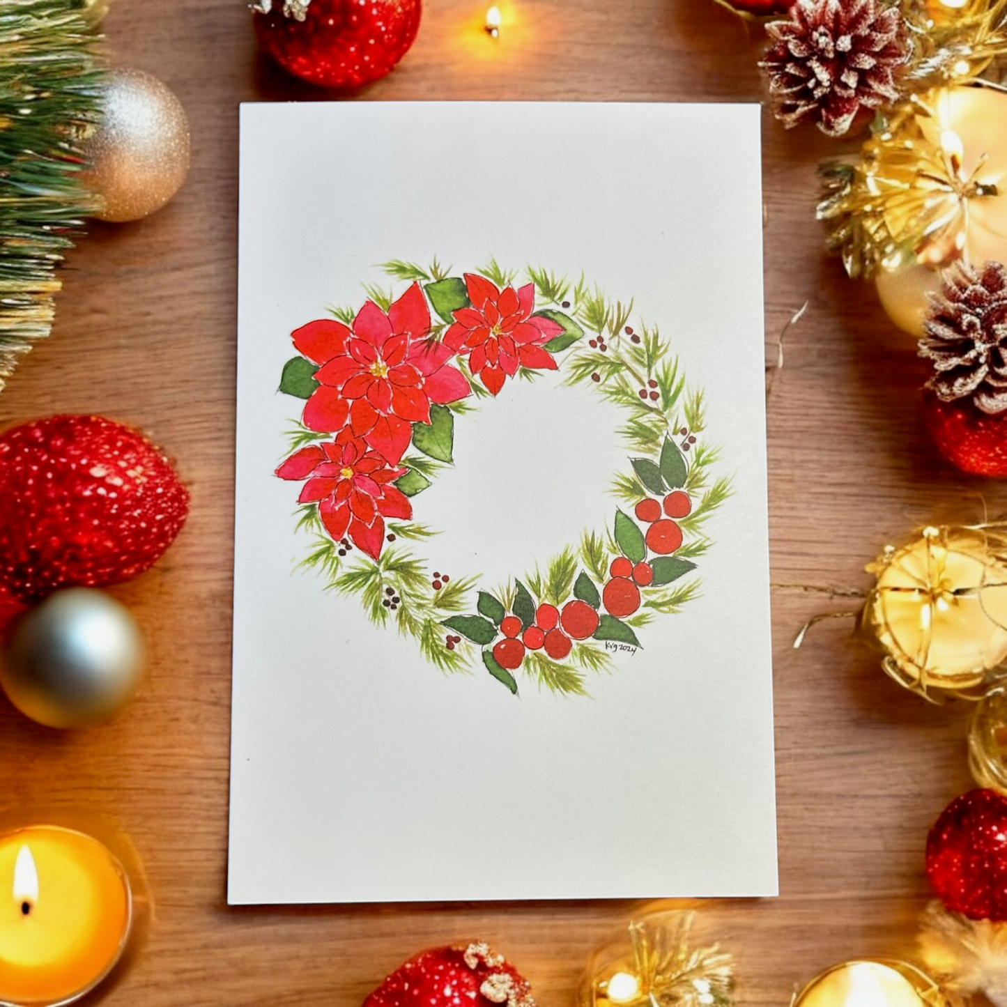 Holiday Cards - Poinsettia