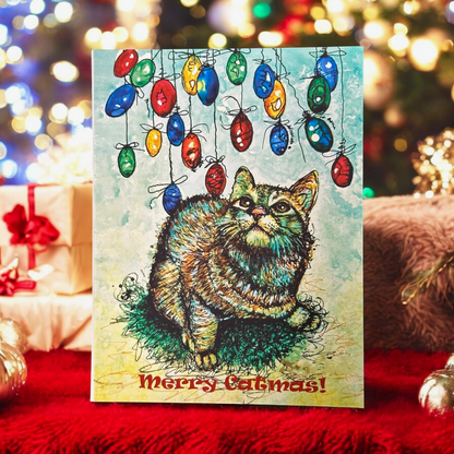 Black Cat Holiday Cards by Edgy Cat Designs