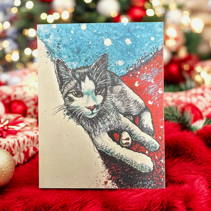 Black Cat Holiday Cards by Edgy Cat Designs