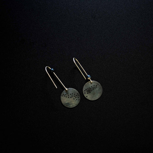 Over the Moon Disc Drop Earrings - Small