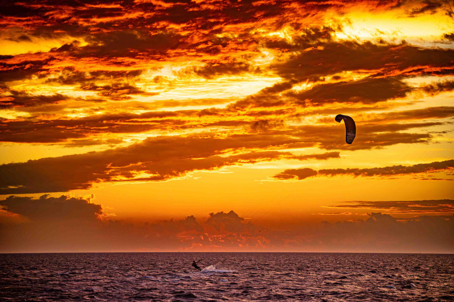 Kiteboarding on the Rodanthe Sound: 15x10 printed on Fuji Archive Pearl