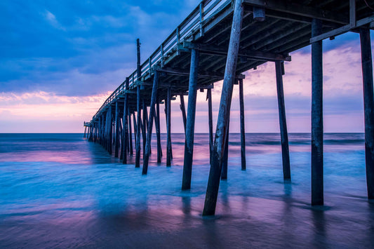 Rodanthe Pier at Sunrise: 8x12 Mounted Print