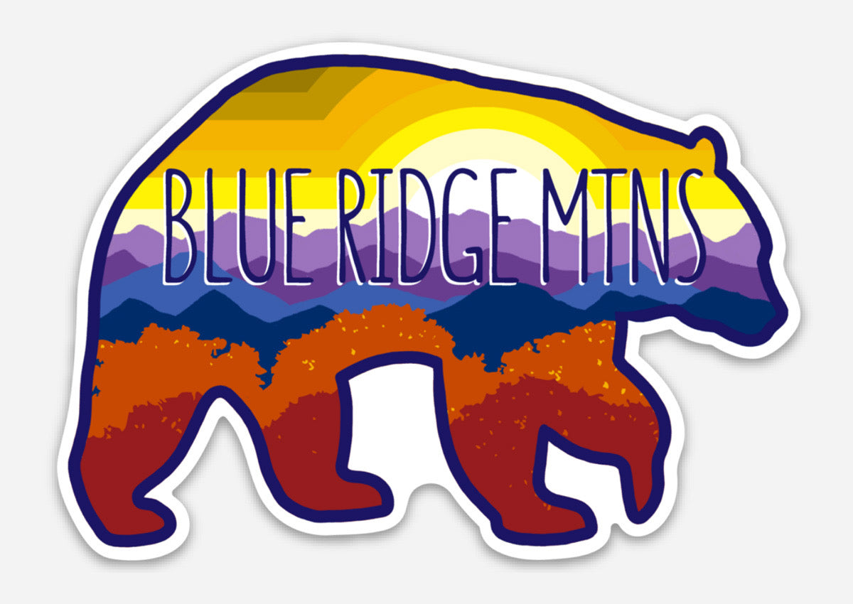 Blue Ridge Mountains Bear Sticker