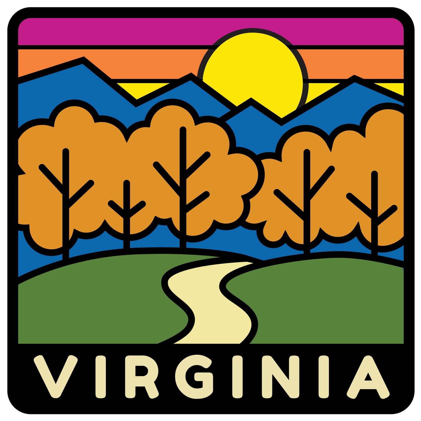 Virginia Squared Sticker