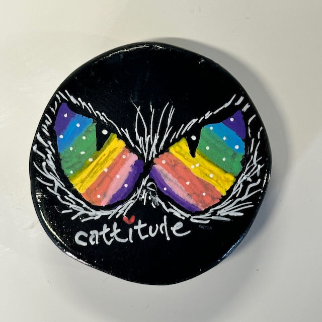 Painted Magnet on Stone - Design 11