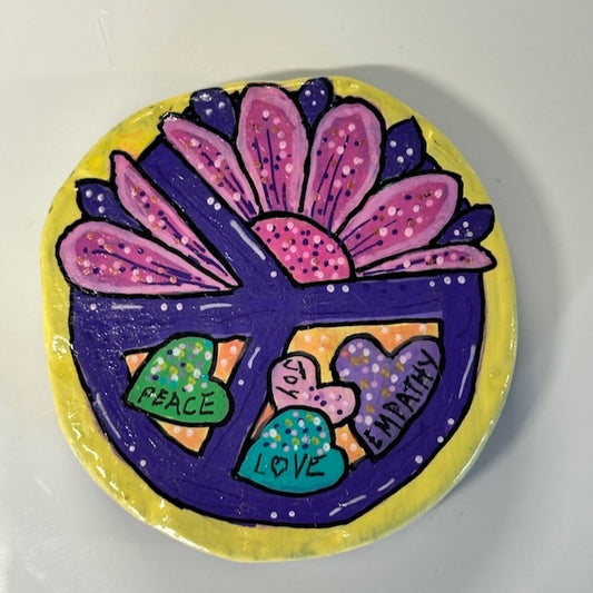 Painted Magnet on Stone - Design 15