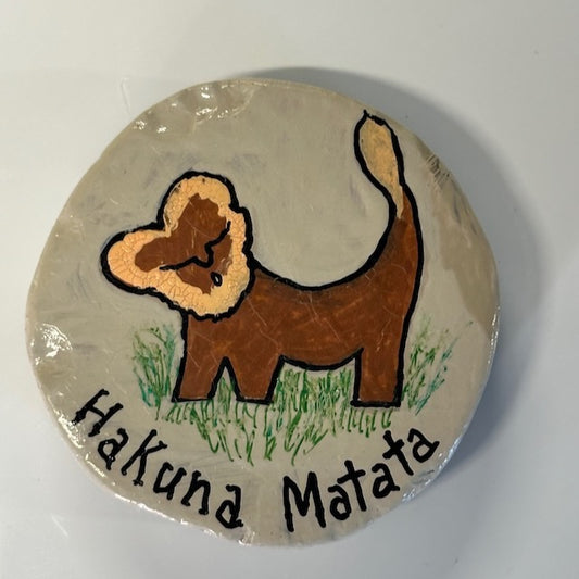 Painted Magnet on Stone - Design 18