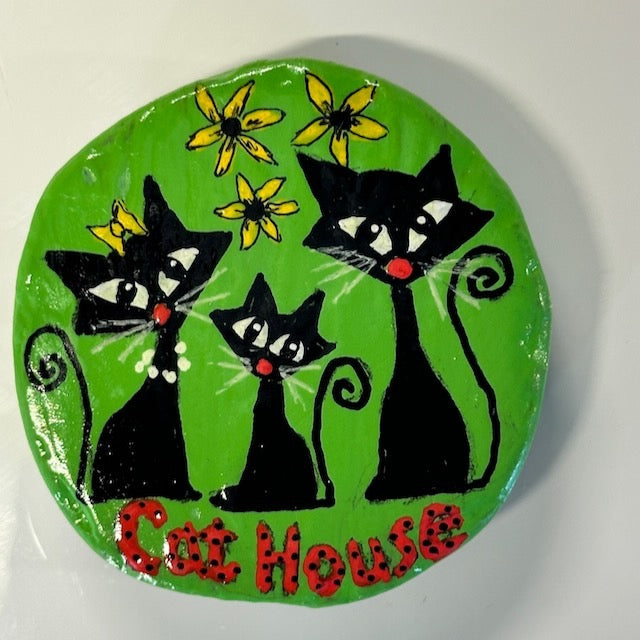 Painted Magnet on Stone - Design 21