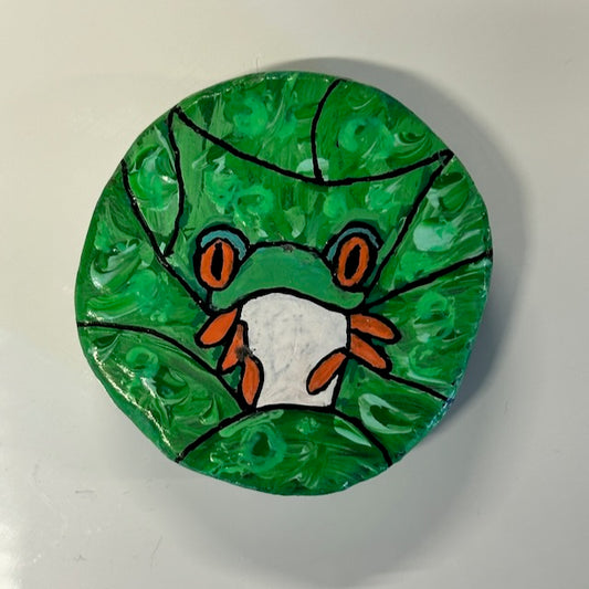 Painted Magnet on Stone - Design 5